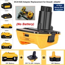 For Dewalt DCA1820 Battery Adapter Convert 20V Max Lithium to 18V NiCad & NiMh
