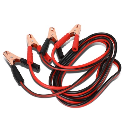12' Ft Heavy Duty 10 Gauge Battery Booster Cable Emergency Power Jumper 200 AMP