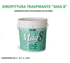 IDROPITTURA TRASPIRANTE IDROREPELLENTE ''MAG 8'' TASSANI 1 LT-2,5 LT-5 LT-14 LT