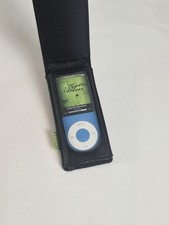 IPOD NANO 5G 5TH GENERATION LEATHER CASE FOLIO COVER Belt Clip 8GB 16GB BLACK
