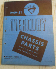1949 1950 1951 Mercury Chassis Parts Catalog Manual Original