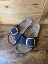 Birkenstock Madrid big buckle Nubuck leather midnight colour size 3.5 Uk