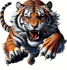3D TIGER WATERPROOF CAR Sticker Window Bumper Wall Home Decor Weatherproof Decal