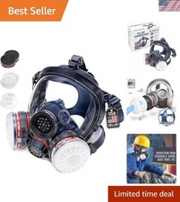 Adjustable Lightweight Full Face Respirator for Chemical Safety - USA Made