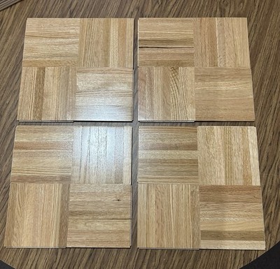10 Parquet Floor Tiles Oak Natural Canadian 30cm x 30cm NEW!