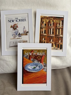Set mit 3 montierten New Yorker Postkartendrucken - passend für 5x7 Rahmen
