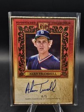 ALAN TRAMMELL 2025 TOPPS GILDED GOLD FRAME HOF PLATINUM AUTO 4/5 DETROIT TIGERS