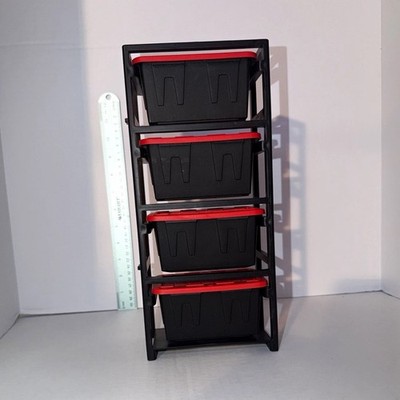 Stacking Cargo Signage ACE Hardware Mini Totes w/ Lids & Stacking Storage Rack | eBay