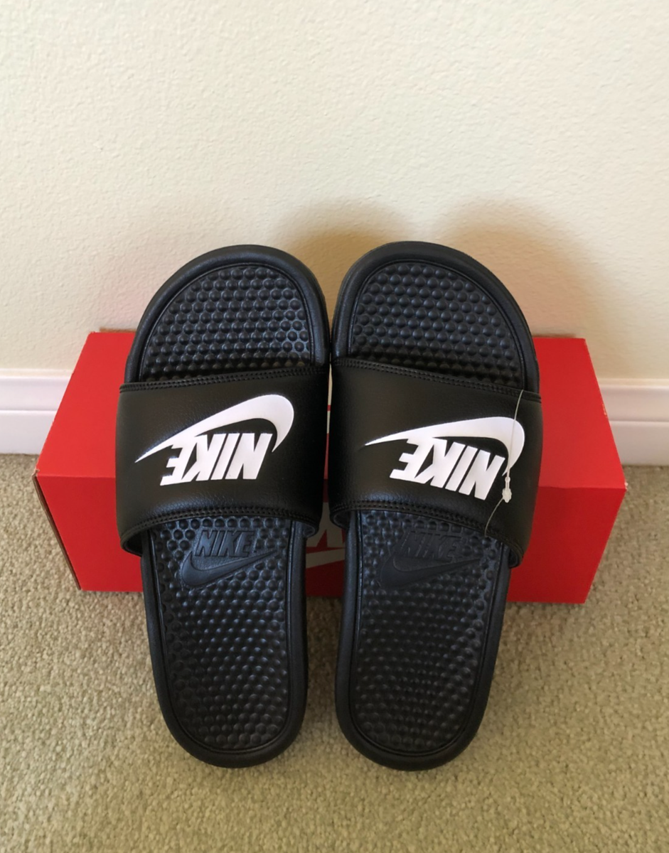 NWT Nike Benassi JDI Mens Slides Sandal Size 8-12 Black  display picture 3