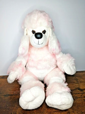 tto Build-a-Bear BABW Pink white poodle plush 18" stuffed puppy dog retired