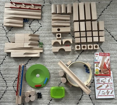 HABA Kugelbahn Ball Track Wood Marble Run - Lot Of RARE Discontinued Sets