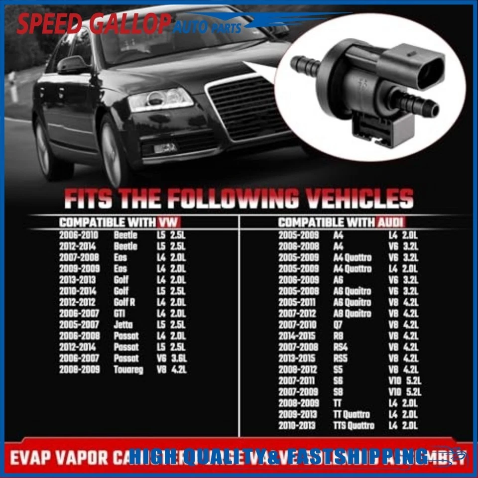 Válvula de purga de bote N80 EVAP 06E906517A para AUDI Q7 S5 S6 S8 VW Golf GTI Jetta Foto 4 de 4