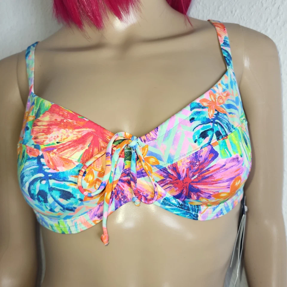 Luxus Bikini Set, Cyell Fiji Floral, Rüschen, Größe 36/38 S/M Cup D Damen neu 75 - Bild 4 von 4