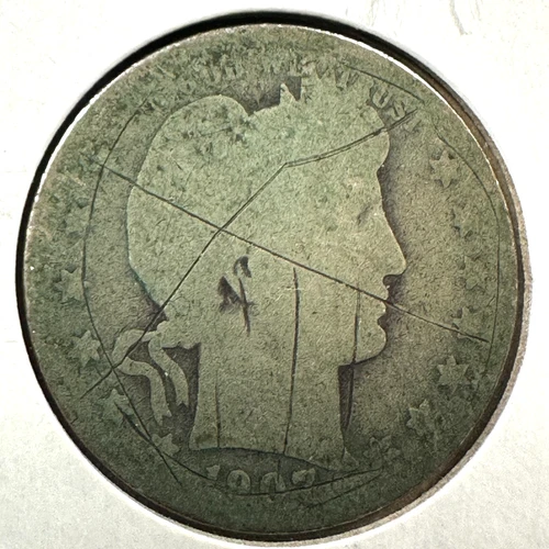 1907 25C Barber Quarter, Contains 0.1808oz of SILVER (87923)