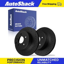 Rear Drilled Slotted Brake Rotors Pair for Nissan, Rogue 2008-2020