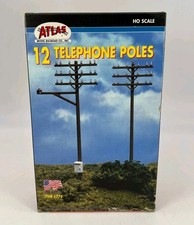 Atlas #775 HO Set di (12) pali telefonici con scatola originale sigillata