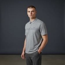 Travis Mathew Mens Gray Polo Shirt Golf Casual Short Sleeve Size XL