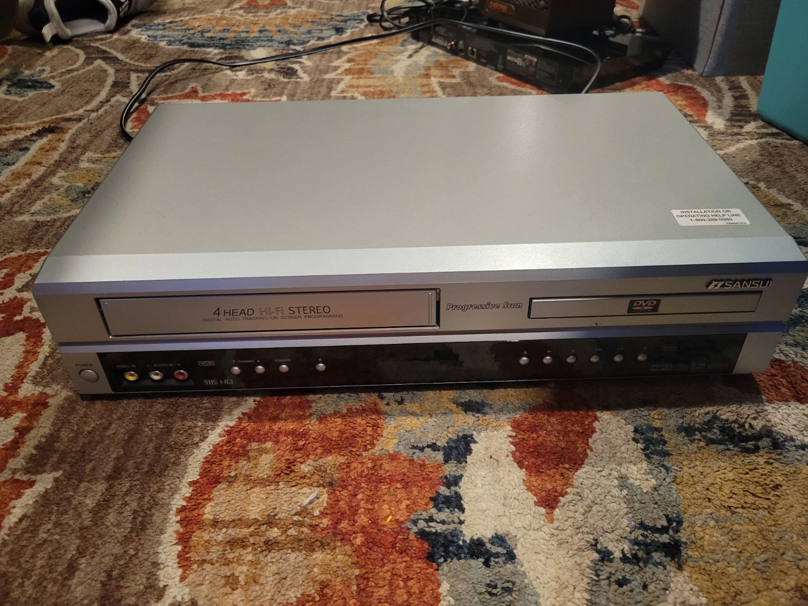 Sansui VRDVD4001A DVD VCR Combo 4 Head Hi-Fi Stereo VHS Recorder Player.NoRemote