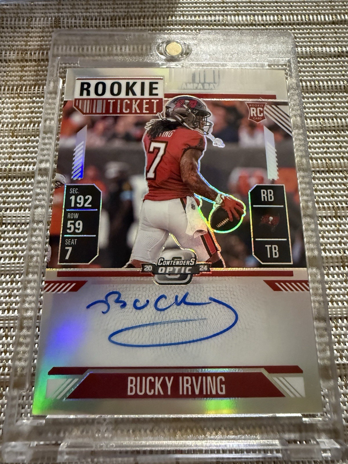 2024 days Contenders Optic Rookie Ticket Autograph Bucky Irving Silver Prizm