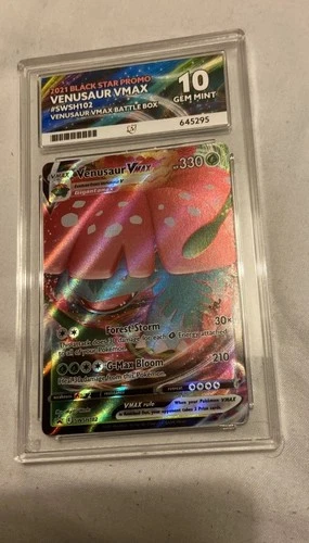 Ace Graded 10 Venusaur VMAX 2021 Black Star Promo SWSH102 Pokémon TCG Gem Mint