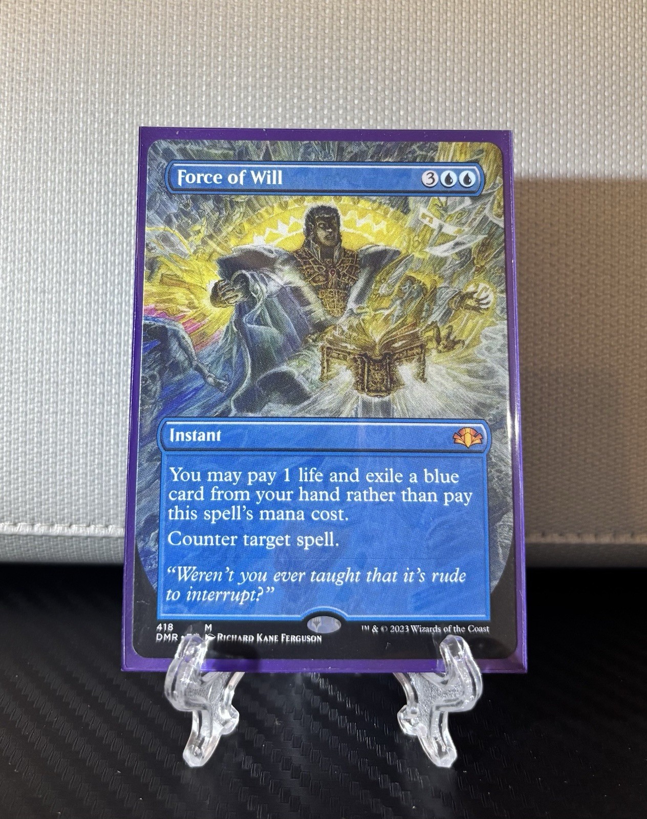 MTG - Force of Will Borderless - Dominaria Remastered - NM - #418