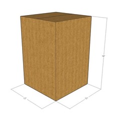 15 12x12x18 Kraft Brown Corrugated Shipping Boxes 32 ECT Single-Wall New