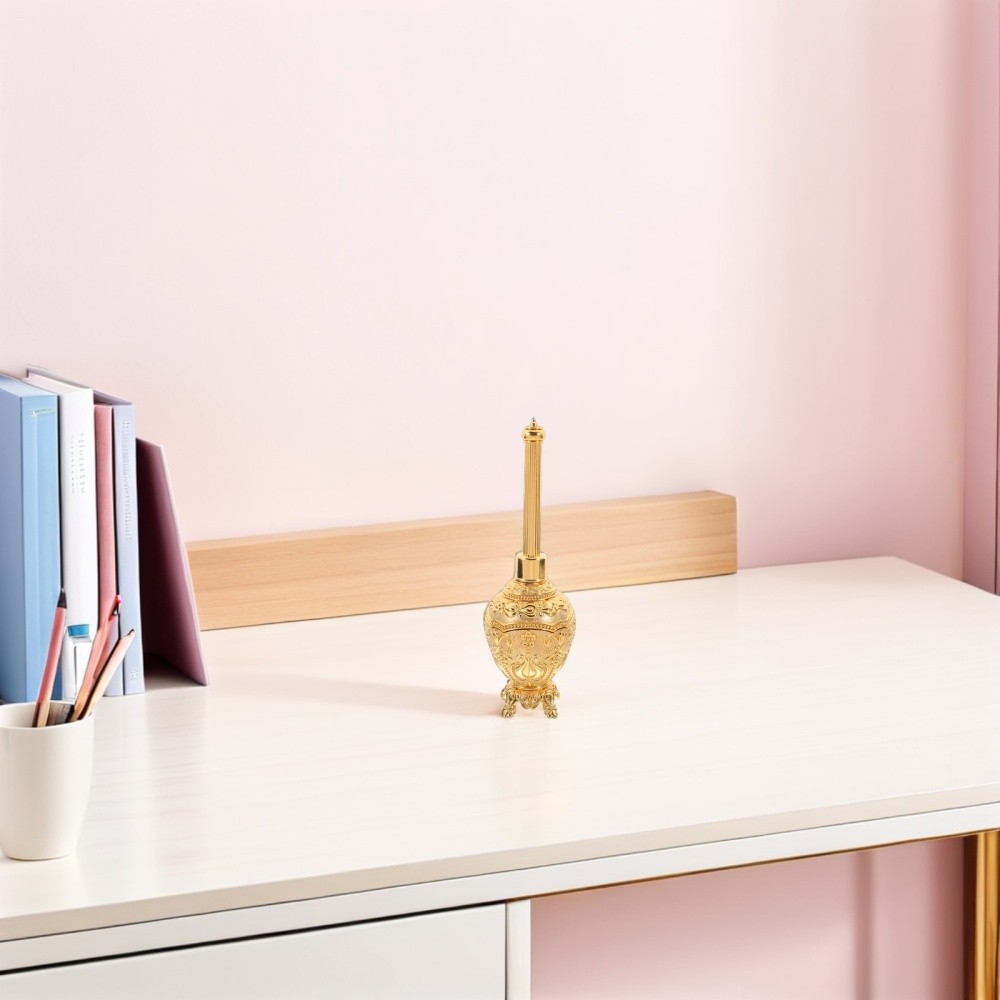 2 Pcs Catholic Christian Holy Water Bottles Decorative Glass Alloy Water Holder