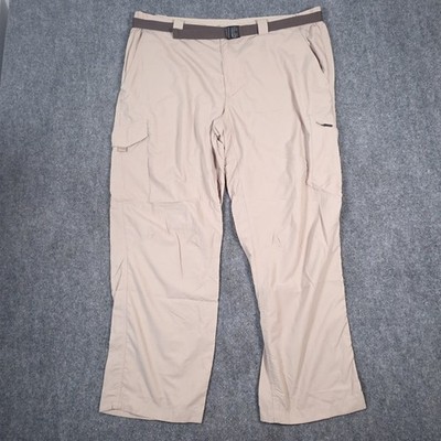 Columbia Silver Ridge Cargo Pants Mens 40x30* Khaki Belted UPF 50 Omni-Shade