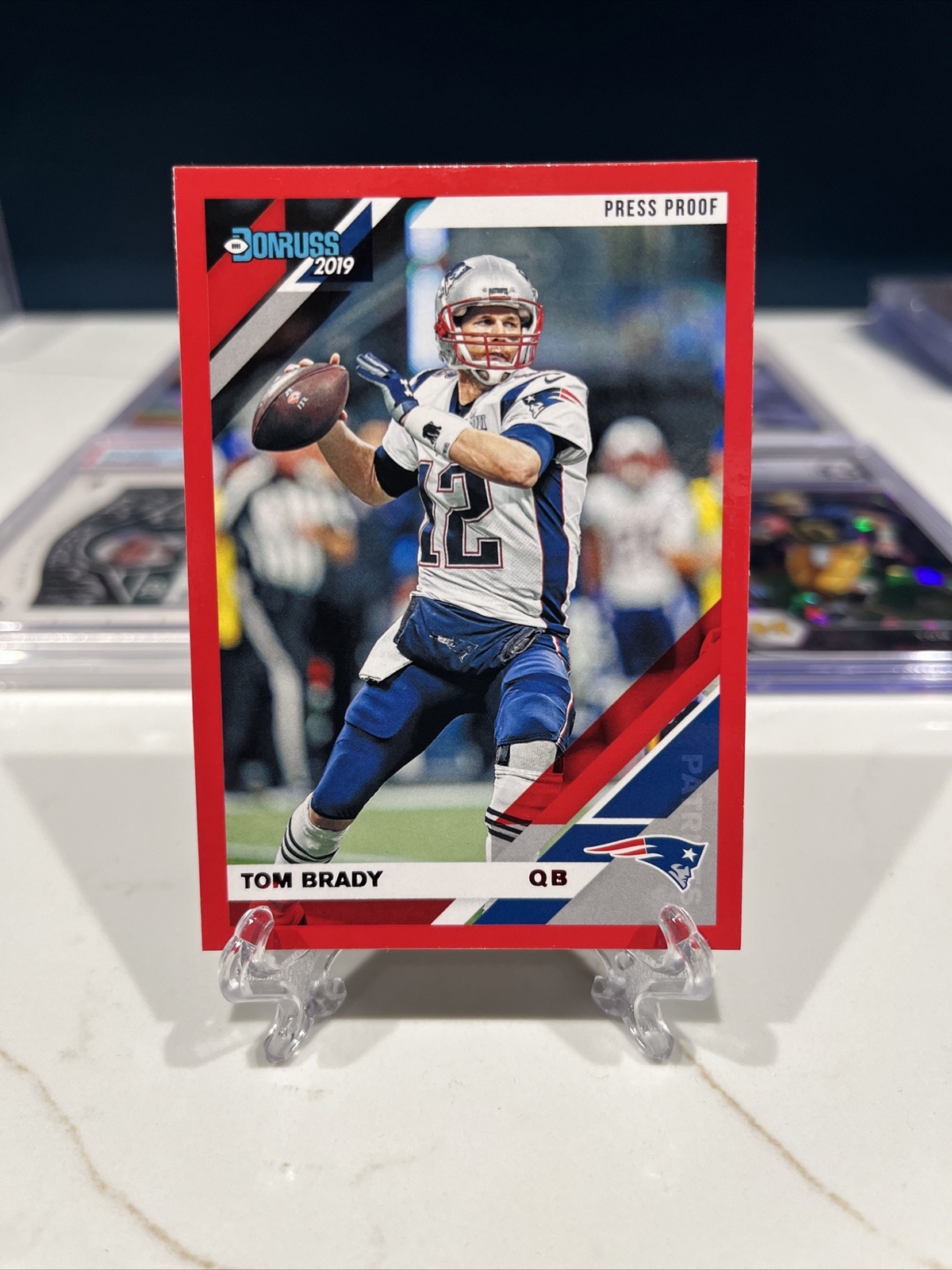 2019 DONRUSS PRESS PROOF RED #162 TOM BRADY Patriots INVEST GOAT HOF MVP TB12
