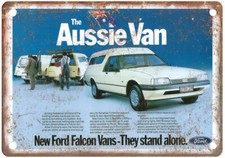 Vintage 1985 Ford Falcon Van S1 Ad Retro Look Metal Sign A5982