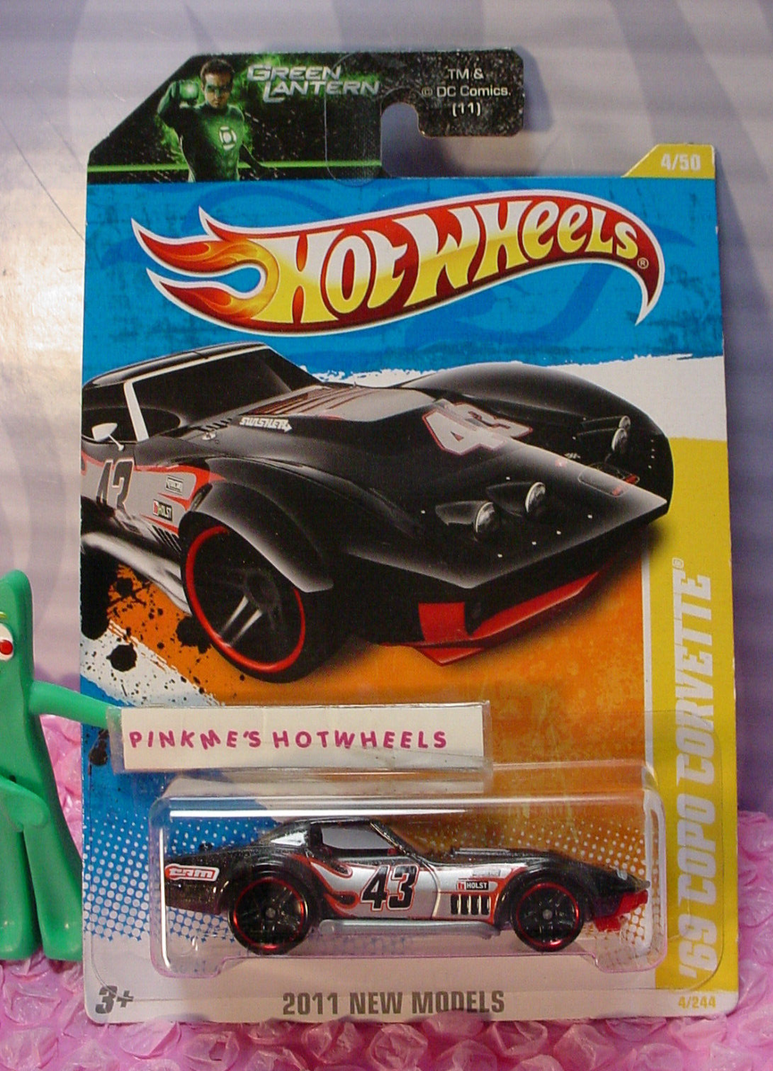 2011 Hot Wheels '69 COPO CORVETTE #4☆black;red;43;pr5☆New Models