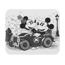 MICKEY MINNIE DISNEY INSPIRED BLACK  WHITE MOUSE PAD DESK MAT WORK OFFICE GIFT