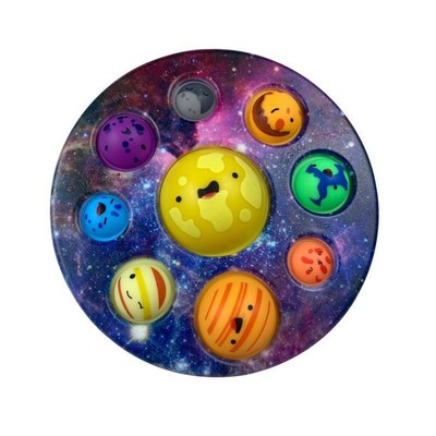 Solar System Galaxy Dimple Push Pop Kids Toy Bubble It Sensory Stress Relief Toy