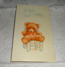 Vintage 1982 Hallmark Teddy Baby's First Photo Album Holds 48 Photos ALB4635