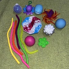 Push Pop Bubble Fidget Sensory Lot 15 Items Including Squishy