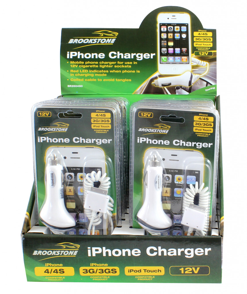 Brookstone Unipart Iphone 3G 3GS 4S Ipod Touch Car Charger