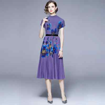 tailleur completo viola set outfit gonna ginocchio lunga maglia t