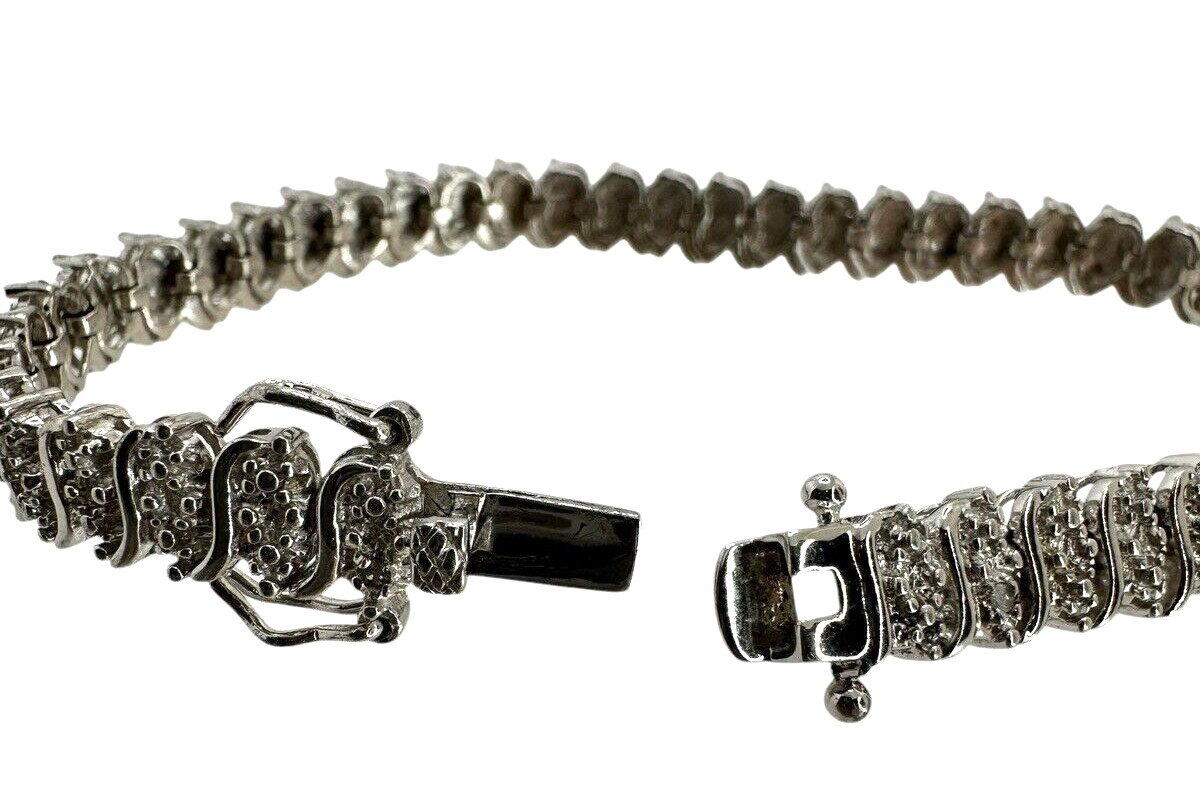 RSE Solid Sterling Silver Diamond Accent Tennis B… - image 6