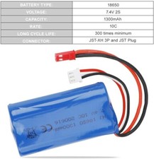 1300mah 7.4v Battery Pack 10c Jst Plug W/ Usb Charger For Rc Car Off Road Truck