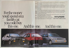 Hyundai Excels Vintage 1987 Print Ad
