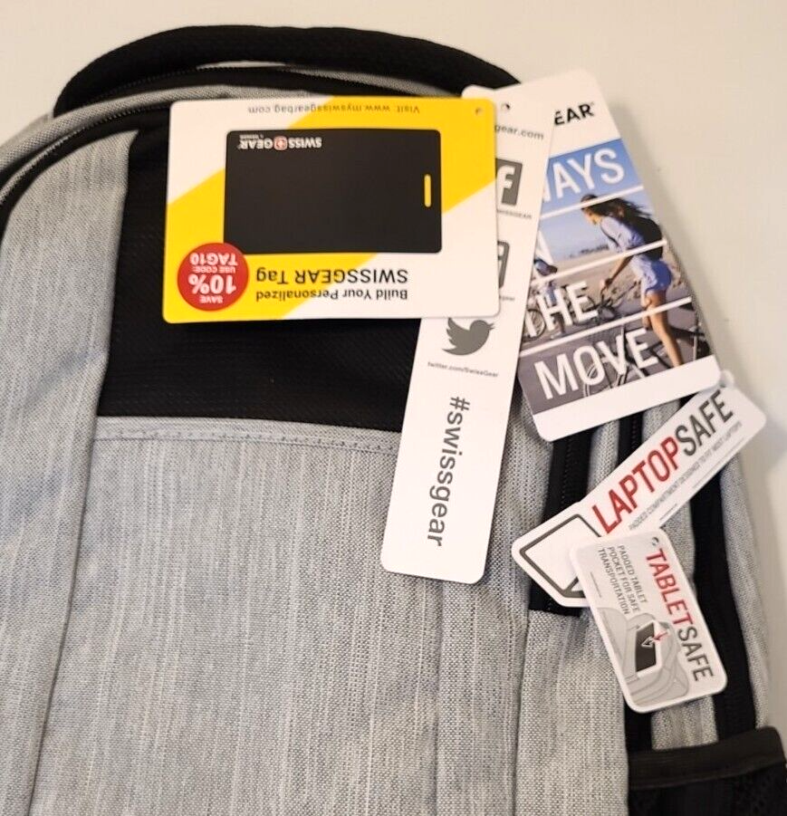 SwissGear Cecil 5505 Laptop Backpack, Heather Grey, 18Inch eBay