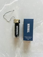 Biodegradable, Vegan Bamboo Charcoal Dental Floss Glass Bottle Minimal.