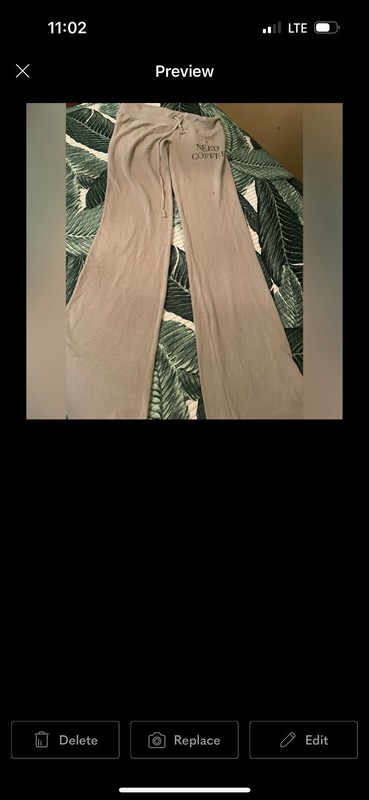 Wildfox Beige Lounge Pants With Need Coffee Print SZ M