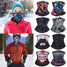 Winter 3D Skull Clown Neck Gaiter Fleece Warmer Ski Half Face Mask Tube Scarf