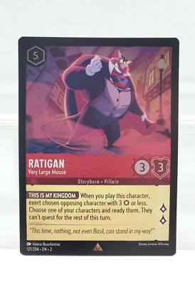 Disney Lorcana - Ratigan Very Large Rat 121/204 - Rare - Cold Foil ...