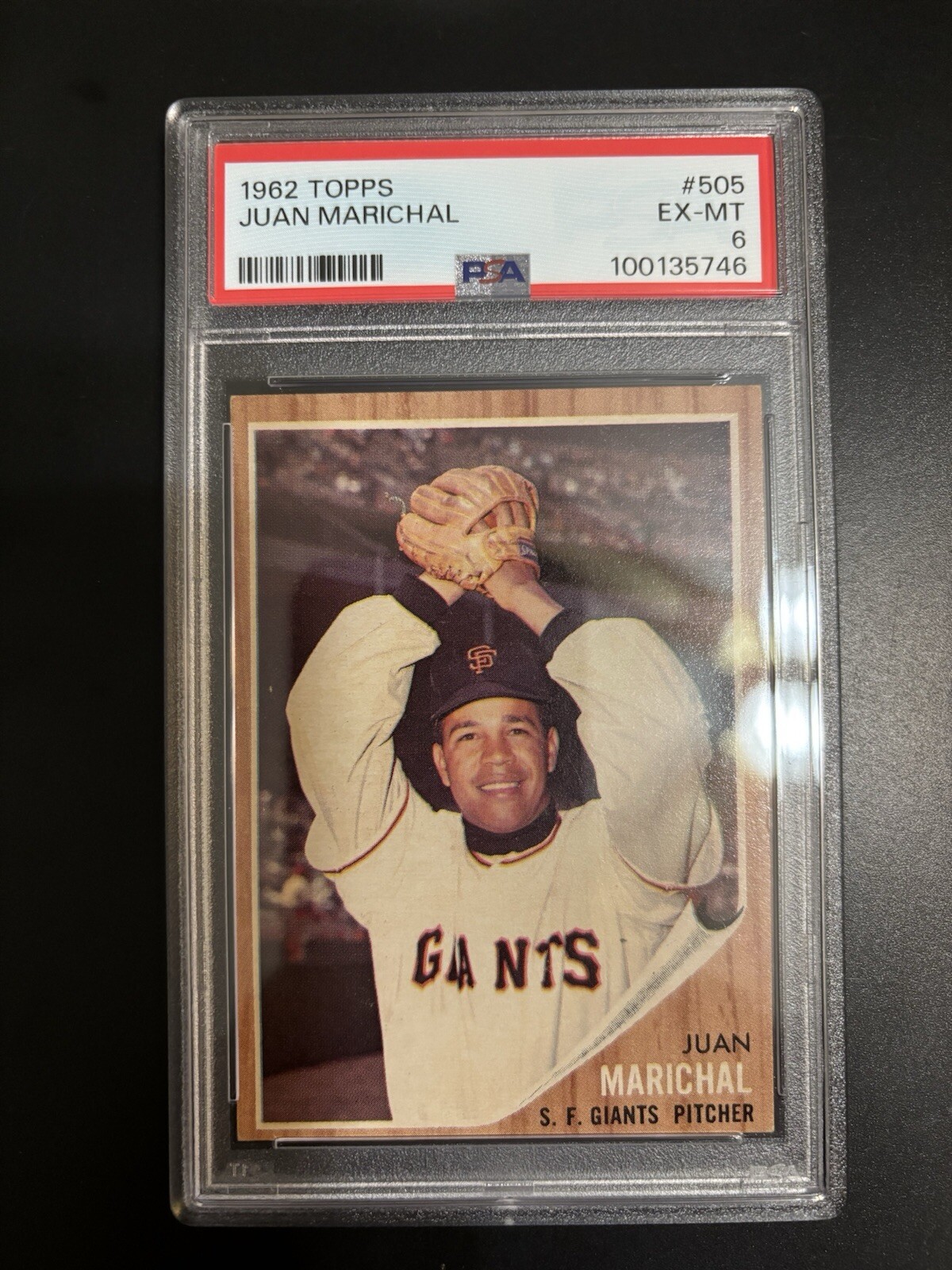 1962 Topps JUAN MARICHAL #505 PSA 6 Freshly Graded Nice Centering