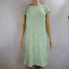 New York & Company Stretch  Women's (M) Mint Green Lace Sleeveless Sheath Dress