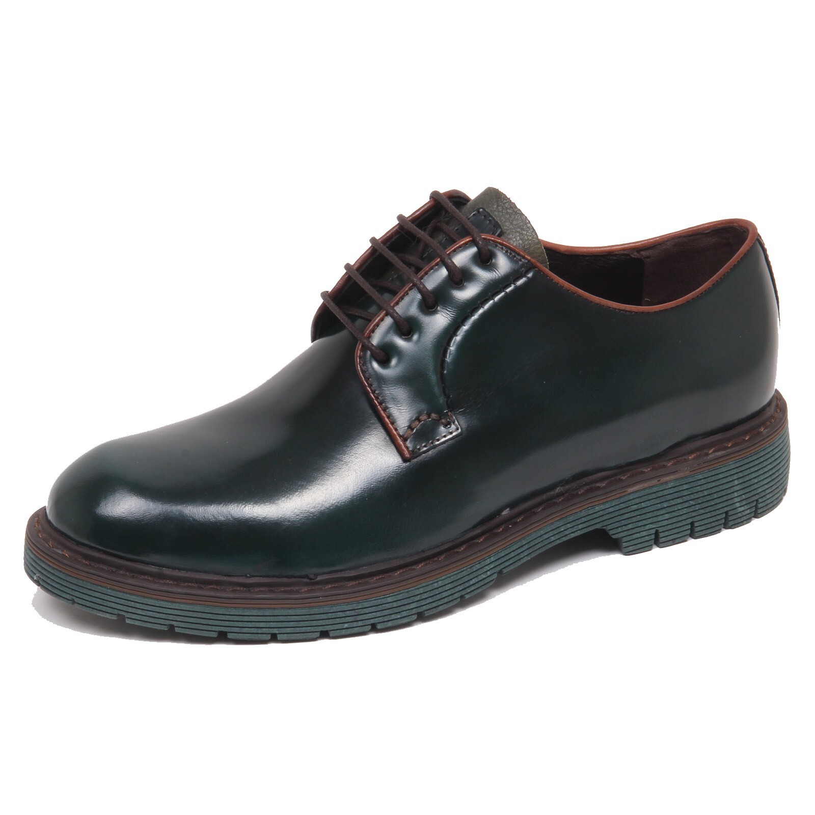 F5164 scarpa uomo темно-зеленая мужская обувь с винтажным эффектом ALTIERI MILANO