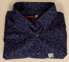 J Ferrar Dress Shirt Stretch Slim Floral XL 17-17.5 34-35 New Fast USPS Ship