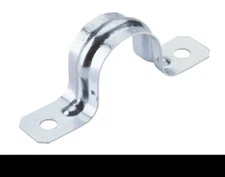 Box Of 100 NVENT CADDY |0080050EG Two Hole Pipe Strap, 1/2" Pipe, 0.84" OD